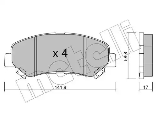 Комплект тормозных колодок METELLI 22-0792-0 (25202, 24632)