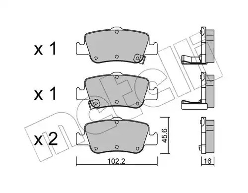 Комплект тормозных колодок METELLI 22-0796-0 (24664, 24665, 24666)