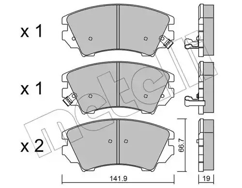 Комплект тормозных колодок METELLI 22-0842-0 (24414, 24412, 24413)