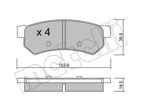 Комплект тормозных колодок METELLI 22-0846-0 (25232)