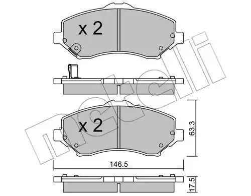 Комплект тормозных колодок METELLI 22-0862-0 (24604, 24605)