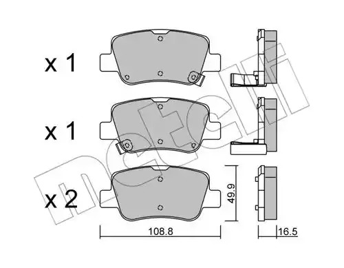 Комплект тормозных колодок METELLI 22-0881-0 (24886, 24887, 24885)