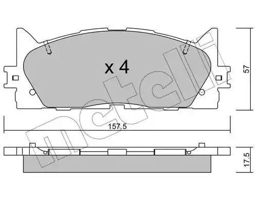 Комплект тормозных колодок METELLI 22-0882-0 (24350)