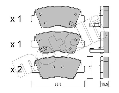 Комплект тормозных колодок METELLI 22-0886-0 (24934, 24935, 24936)