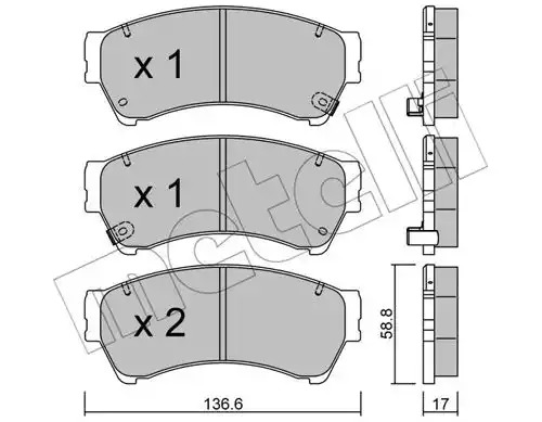 Комплект тормозных колодок METELLI 22-0924-0 (24582, 24629, 24630)