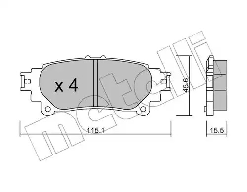 Комплект тормозных колодок METELLI 22-0939-0 (24918)