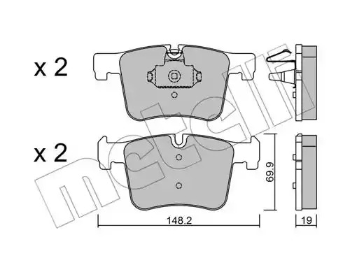 Комплект тормозных колодок METELLI 22-0961-0 (25200, 25199)