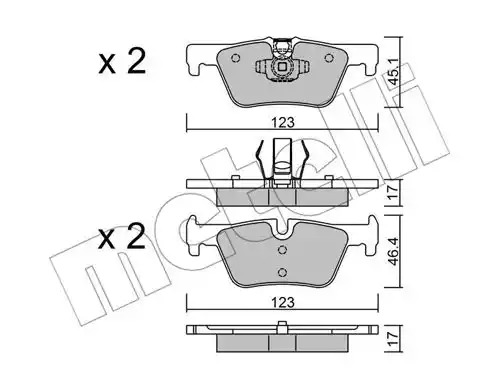 Комплект тормозных колодок METELLI 22-0962-0 (25307, 25308)