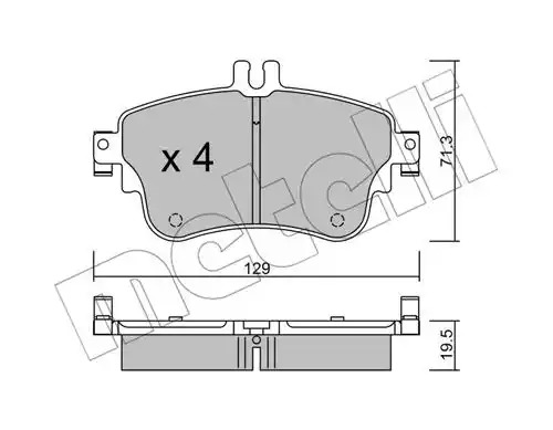 Комплект тормозных колодок METELLI 22-0964-0 (25326, 25327)