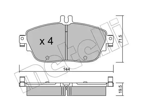 Комплект тормозных колодок METELLI 22-0965-0 (24869)