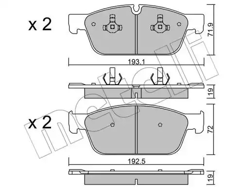 Комплект тормозных колодок METELLI 22-0967-0 (25531, 25532)