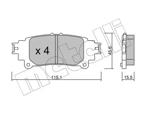 Комплект тормозных колодок METELLI 22-0977-0 (25525)