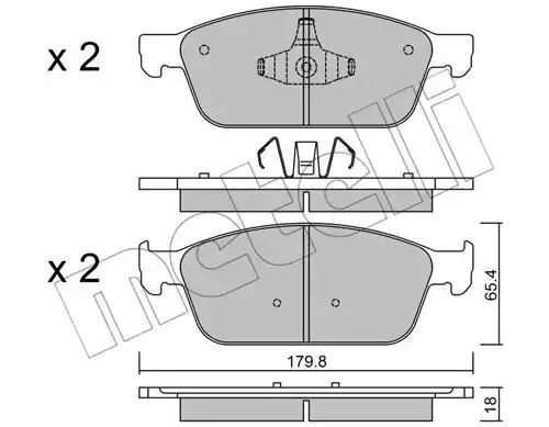 Комплект тормозных колодок METELLI 22-0989-0 (25737, 25736)