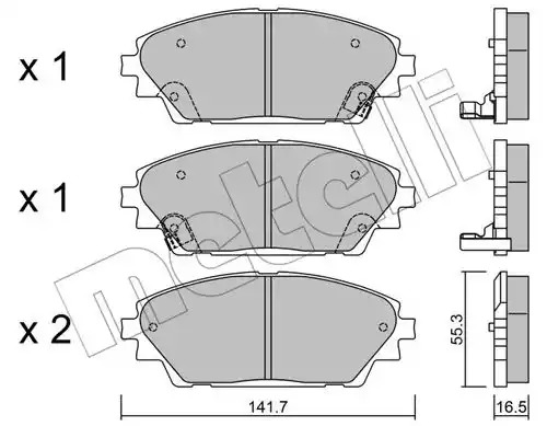 Комплект тормозных колодок METELLI 22-0992-0 (25875, 25876, 25877)