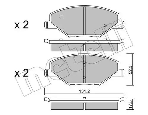 Комплект тормозных колодок METELLI 22-1006-0 (25681, 25682)