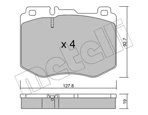 Комплект тормозных колодок METELLI 22-1019-0 (22047)