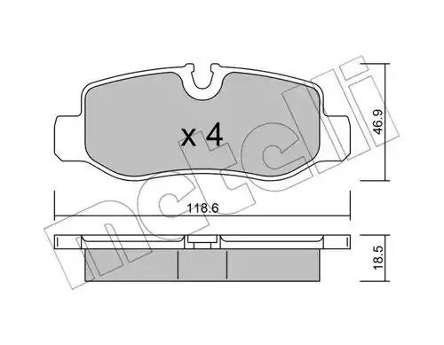 Комплект тормозных колодок METELLI 22-1023-0 (22101)