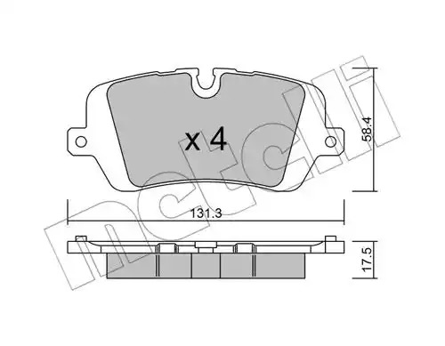 Комплект тормозных колодок METELLI 22-1025-0 (25720)