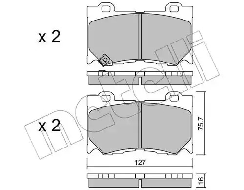 Комплект тормозных колодок METELLI 22-1029-0 (24920, 24994)