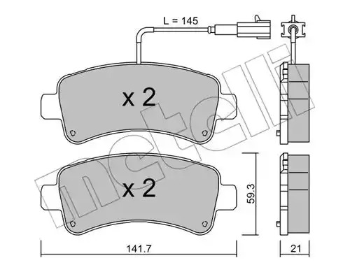 Комплект тормозных колодок METELLI 22-1033-0 (25988, 25987)