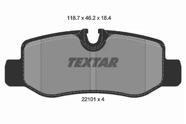 Комплект тормозных колодок TEXTAR 2210101 (22101, 22101 184  0 4)