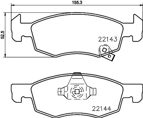 Комплект тормозных колодок TEXTAR 2214301 (22143, 22144, 22143 171  1 5)