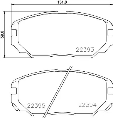 Комплект тормозных колодок TEXTAR 2239301 (22393, 22394, 22395, 22393 180  1 5)