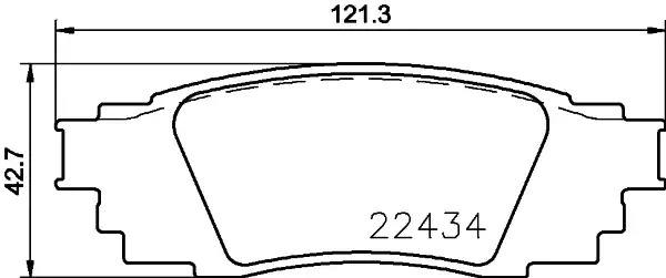 Комплект тормозных колодок TEXTAR 2243401 (22434, 22434 145  0 4)