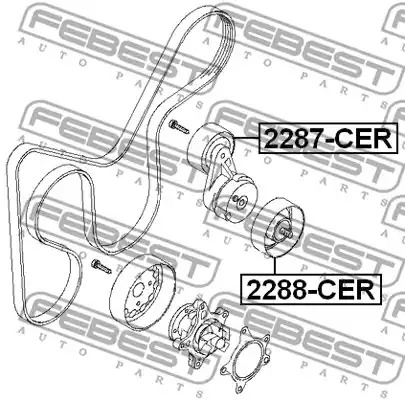 Ролик FEBEST 2287-CER