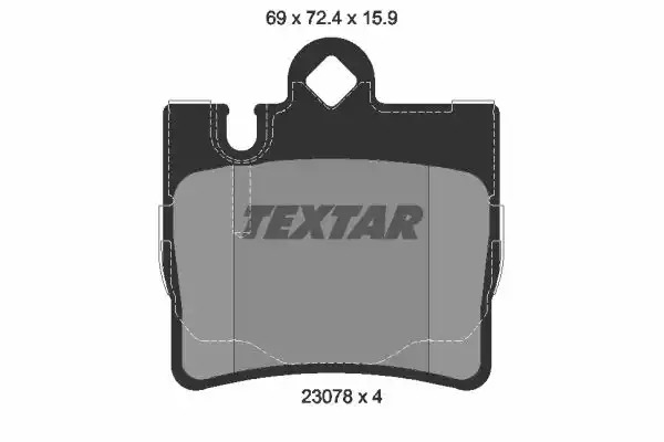 Комплект тормозных колодок TEXTAR 2307801 (23078, 23078 159  0 4, 7724D848)