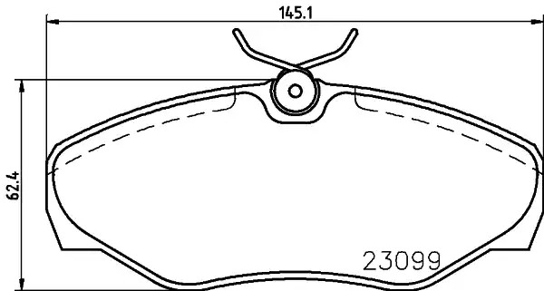 Комплект тормозных колодок HELLA PAGID 8DB 355 011-091 (T1424, 23099, 8699D1500)