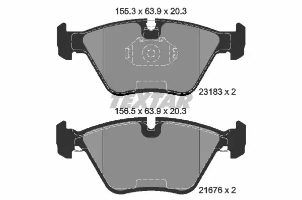 Комплект тормозных колодок TEXTAR 2318302 (21676, 23183, 23183 203  0 5, 7592D946)