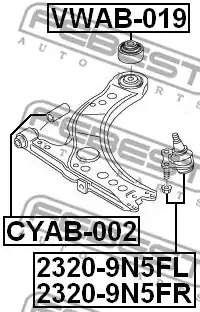 Шарнир FEBEST 2320-9N5FL