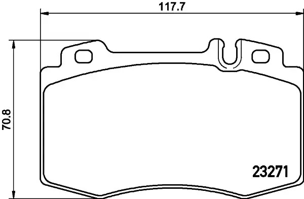 Комплект тормозных колодок HELLA PAGID 8DB 355 008-691 (T1174, 23271, 7723D847)