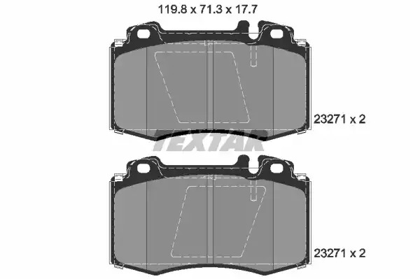 Комплект тормозных колодок TEXTAR 2327102 (23271, 23271 177  0 5, 7723D847)