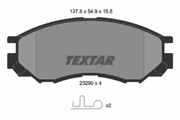 Комплект тормозных колодок TEXTAR 2329002 (23290, 23290 155  1 4)