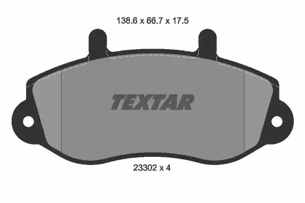 Комплект тормозных колодок TEXTAR 2330201 (23302, 23302 175  0 4)