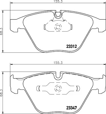 Комплект тормозных колодок HELLA PAGID 8DB 355 009-271 (T1230, 23312, 23347, 7799AD1260, 7799D918)