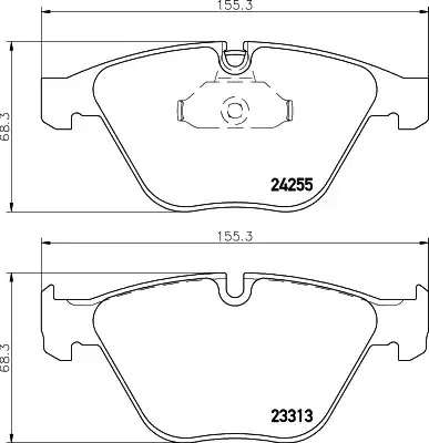 Комплект тормозных колодок HELLA PAGID 8DB 355 013-931 (T1770, 23313, 24255, 7799D1260)