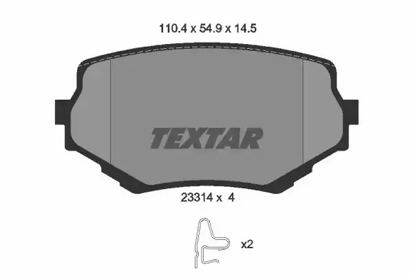 Комплект тормозных колодок TEXTAR 2331401 (23314, 23314 145  1 4, 7559D680)