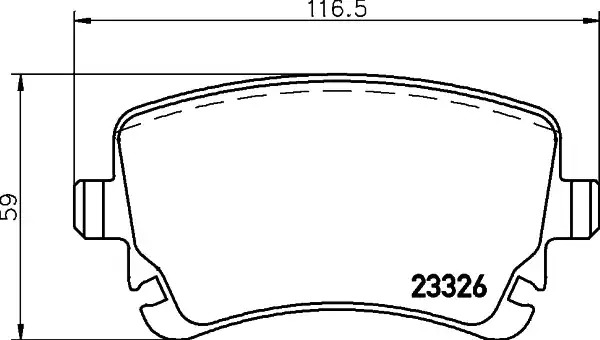 Комплект тормозных колодок HELLA PAGID 8DB 355 010-971 (T1410, 23326, 7921D1018)