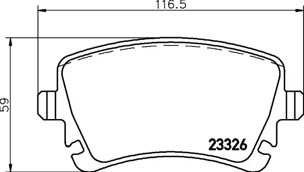 Комплект тормозных колодок HELLA PAGID 8DB 355 011-531 (T1469, 23326, 7921D1018)