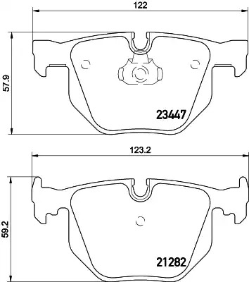 Комплект тормозных колодок HELLA PAGID 8DB 355 009-331 (T1237, 21282, 23447, 7427D1042)