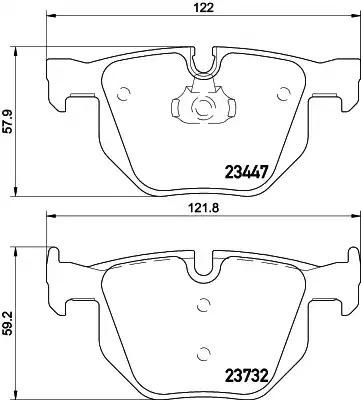 Комплект тормозных колодок HELLA PAGID 8DB 355 013-941 (T1771, 23447, 23732, 7427D1042)