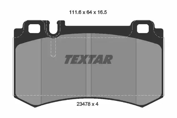 Комплект тормозных колодок TEXTAR 2347801 (23478, 23478 165  0 4, 7886D984, 8219D984)