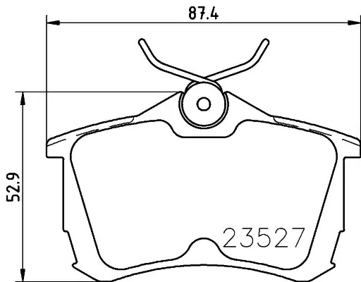 Комплект тормозных колодок HELLA PAGID 8DB 355 009-511 (T1255, 23527)