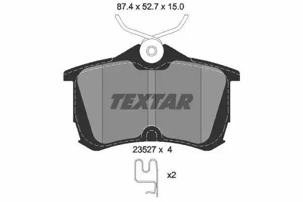 Комплект тормозных колодок TEXTAR 2352701 (23527 150  1 4)