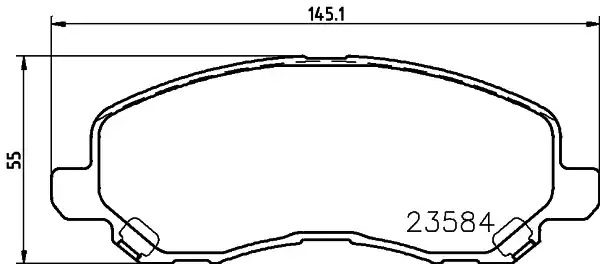 Комплект тормозных колодок HELLA PAGID 8DB 355 009-671 (T1274, 23584, 7741D866)