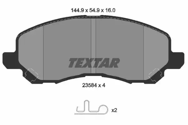 Комплект тормозных колодок TEXTAR 2358403 (23584, 23584 160  1 4, 7741D866, 8402D1285)