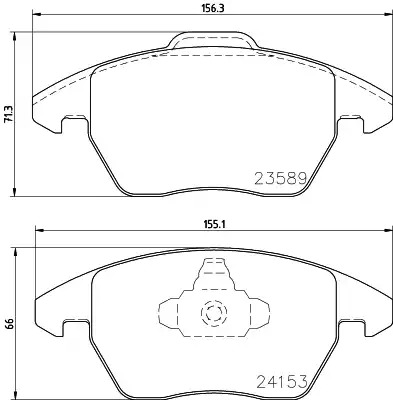 Комплект тормозных колодок HELLA PAGID 8DB 355 011-811 (T1495, 23589, 24153, 8686D1107)